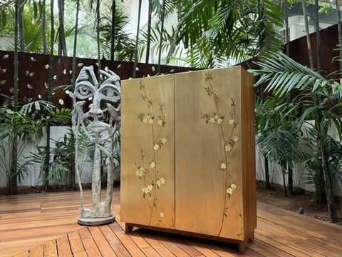 Painted Brass cabinet