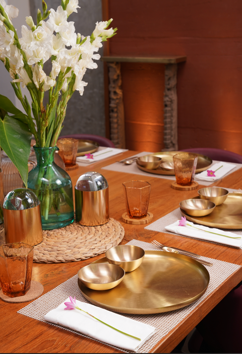 Artisanal Brass Dinner Set